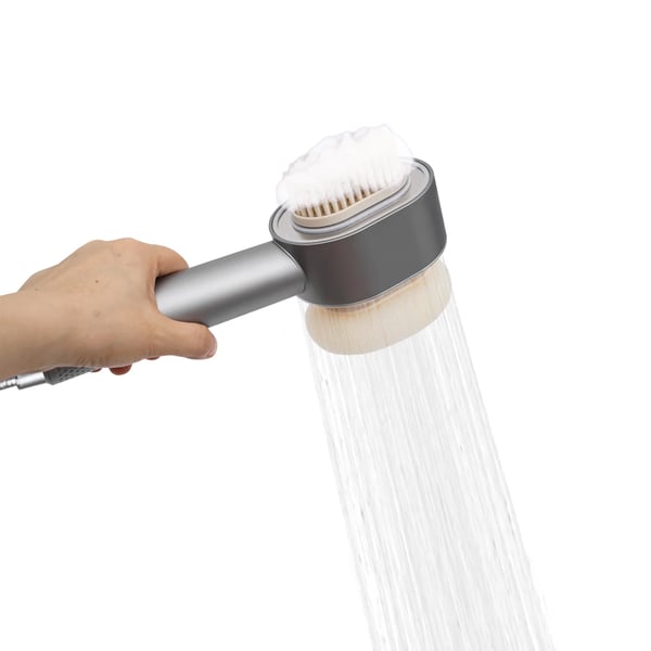 Duschhuvud - Handdusch - Massage - Justerbart Tryck - Filter - Svamphuvud - ABS-plast - Silver