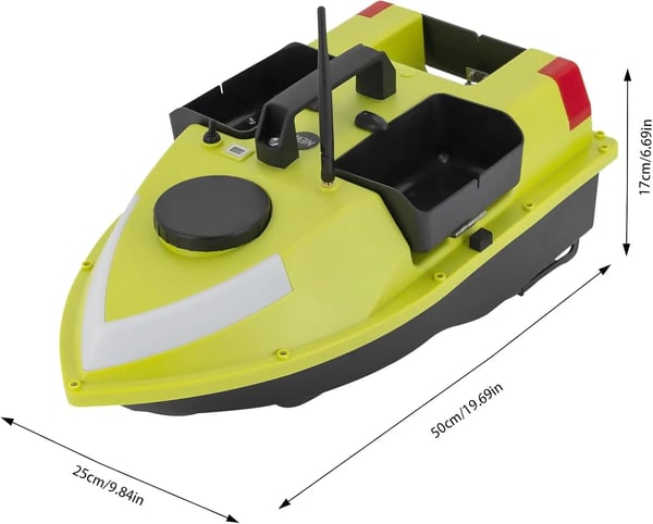 RC agnbåd - Agnkaster - GPS - 1,8 m/s - 99 vejpunkter - Automatisk kurskorrektion - ABS - Grøn