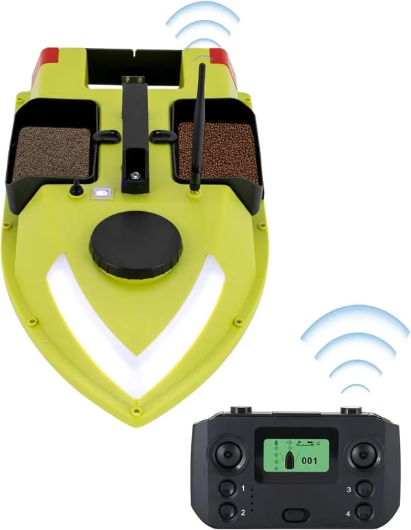 RC agnbåd - Agnkaster - GPS - 1,8 m/s - 99 vejpunkter - Automatisk kurskorrektion - ABS - Grøn