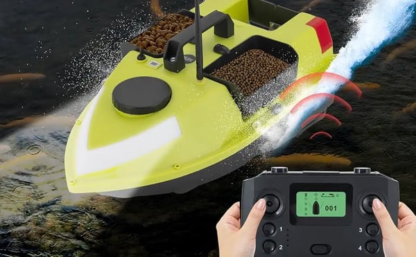 RC agnbåd - Agnkaster - GPS - 1,8 m/s - 99 vejpunkter - Automatisk kurskorrektion - ABS - Grøn