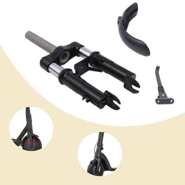 M365 Pro/Pro2 el-løbehjul - Forreste støddæmper/affjedring - Stål - 380×140×27 mm - ca. 1,7 kg - Sort