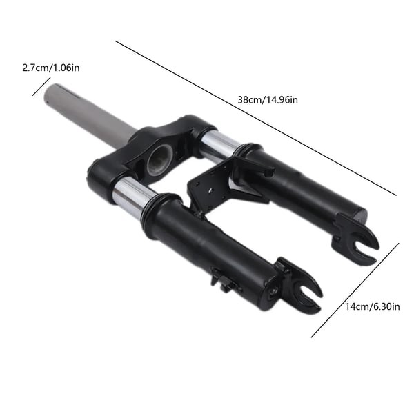 M365 Pro/Pro2 el-løbehjul - Forreste støddæmper/affjedring - Stål - 380×140×27 mm - ca. 1,7 kg - Sort
