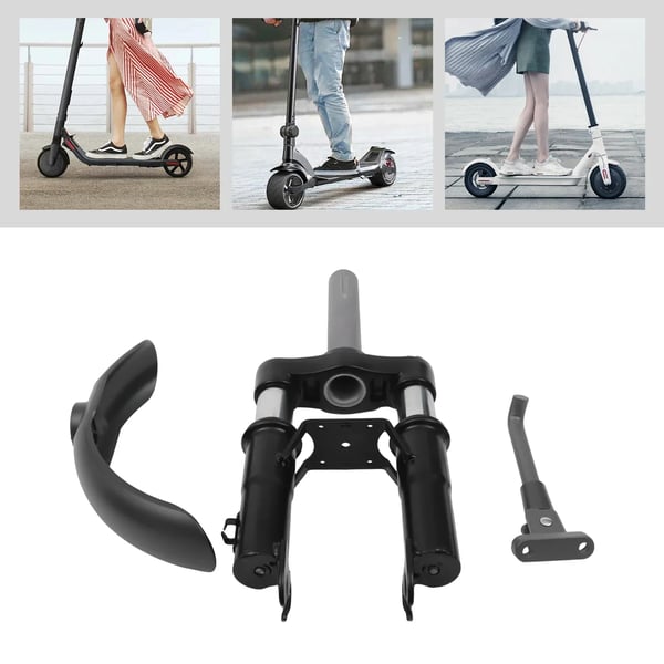 M365 Pro/Pro2 el-løbehjul - Forreste støddæmper/affjedring - Stål - 380×140×27 mm - ca. 1,7 kg - Sort