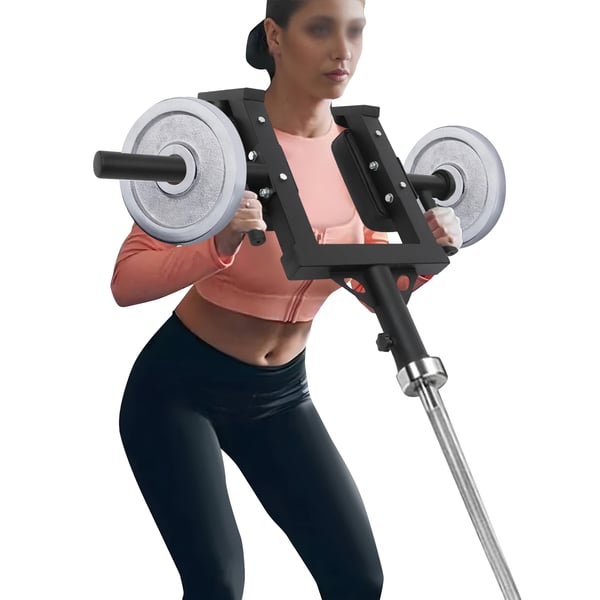 Landmine-tilbehør - Skulderpres & linebacker-squat håndtag - Passer 51 mm olympisk vægtstang - Mål 101,3×77 cm - Vægt 9,5 kg - Str. L - Sort