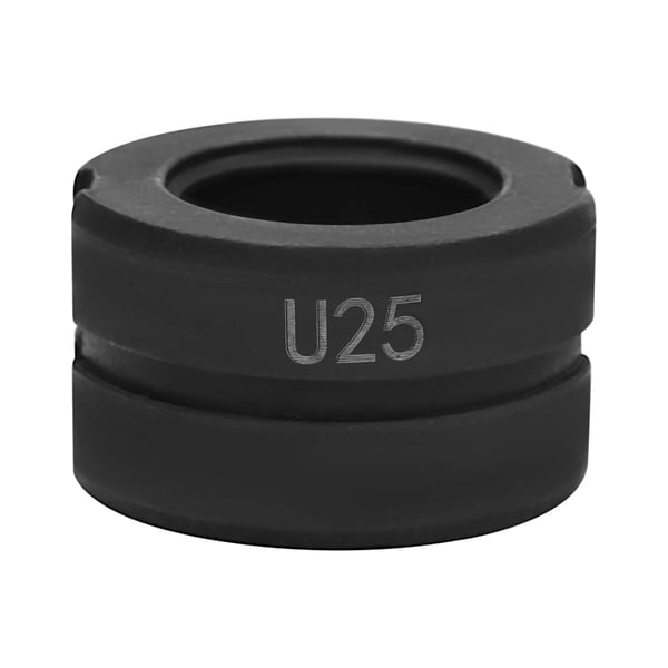 Pressebakke - U-profil - 16/20/25/32 mm - Til kobberrør - Legeret stål - Sort