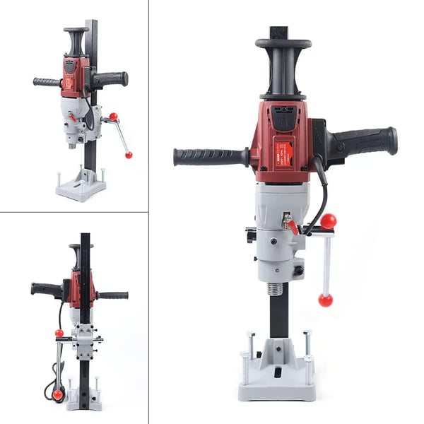 Diamant kerneboremaskine - CD-S2200-180A - 2200 W - 220 V 50 Hz - 1200 o/min - Våd & Tør Boring - EU-Stik - Rød