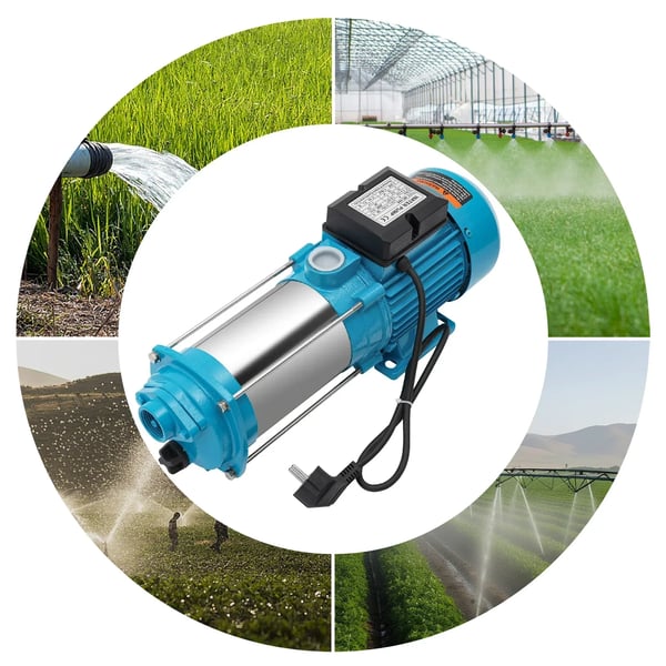 Havepumpe til husvandværk - Overflade-centrifugalpumpe - 1300 W - 220 V EU-stik - Rustfrit stål - Pumpestyring