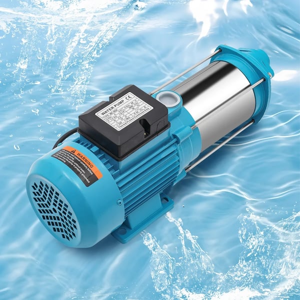 Havepumpe til husvandværk - Overflade-centrifugalpumpe - 1300 W - 220 V EU-stik - Rustfrit stål - Pumpestyring