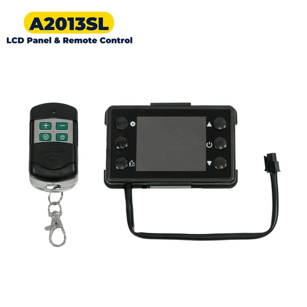 Bilvarmer - S-A2018 LCD-omskifter og fjernbetjening - Kun til 12 V biler - LCD-display - Hvid