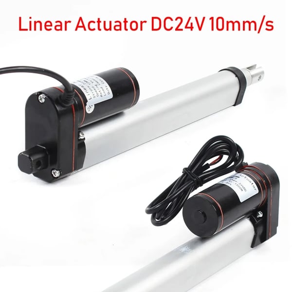 Sähköinen lineaaritoimilaite - DC lineaarisylinteri - Iskunpituus 200 mm - Työntövoima 1000–1500 N - Nopeus 5 mm/s - DC 24 V - IP54