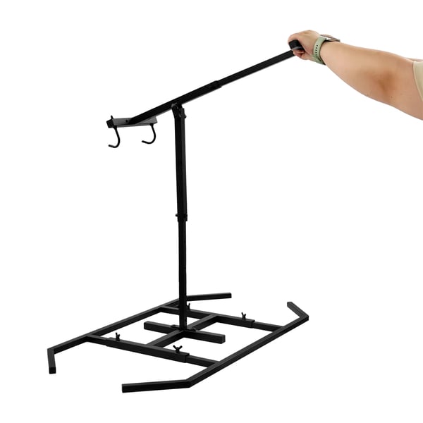 Manuel affaldspresse - Affaldskomprimator - Højdejusterbar 48,5–64,5 cm (3 niveauer) - Stål - Ovnhærdet lak - Sort