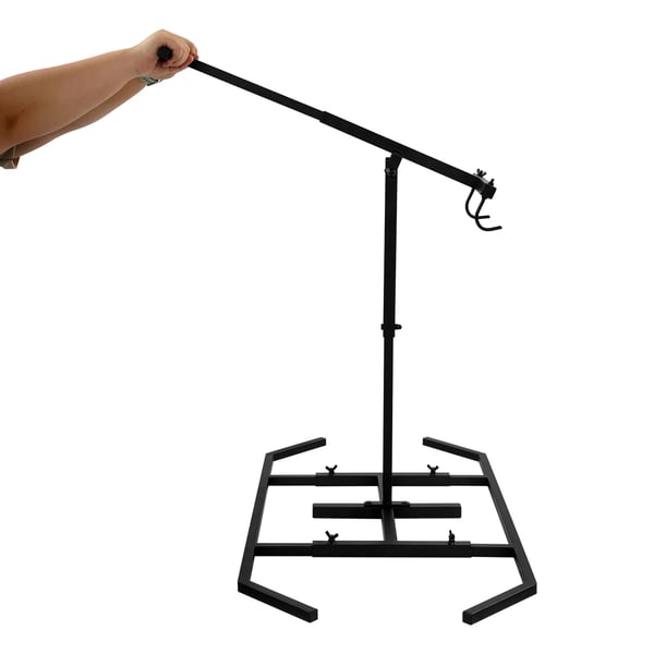 Manuel affaldspresse - Affaldskomprimator - Højdejusterbar 48,5–64,5 cm (3 niveauer) - Stål - Ovnhærdet lak - Sort