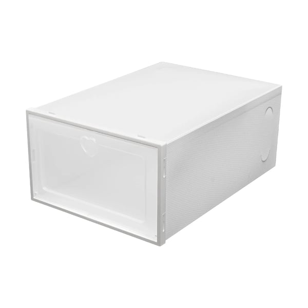 Skokasser - Stabelbare opbevaringskasser til sko - 20 stk. - 33×23×14 cm - Transparent PP - Sammenklappelig - Støvfri - Hvid