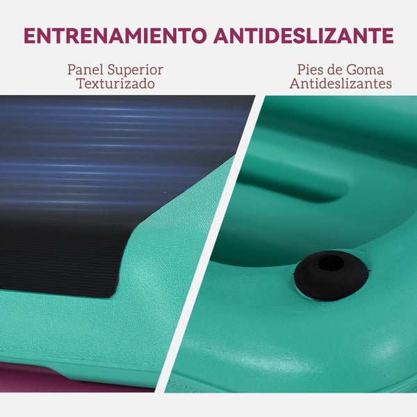 Aerobic Stepbräda - Fitness Step - Justerbar Höjd 3 Nivåer - Maxhöjd 20 cm - Halkfri Yta - Storlek 110×40 cm - För Cardio & Ben - Multifärg