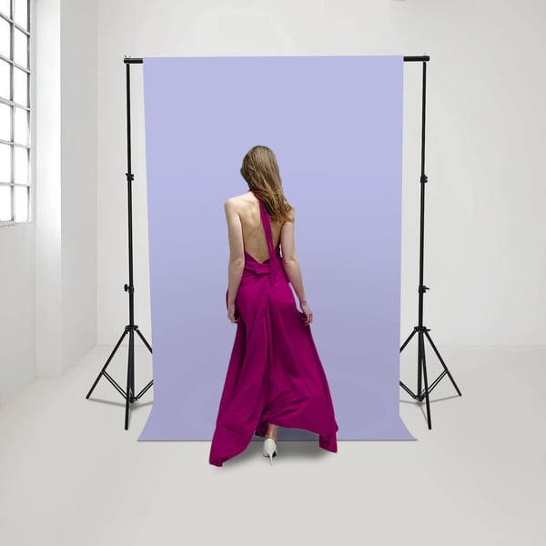 Fotobaggrund Stativ - Teleskopisk Baggrundssystem - Justerbar - 2,6 × 3 m - Spraymalet - Jern/Plast/Gummi - Sort