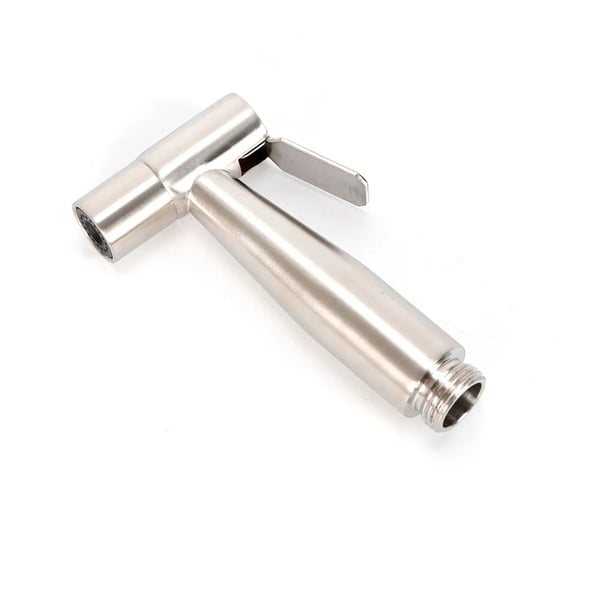 Håndholdt bidetsprøjtesæt - Bidetbruser - Rustfrit stål - Justerbar vandstyring - G1/2 T-ventil i messing - Slange 1,5 m - Nem montering