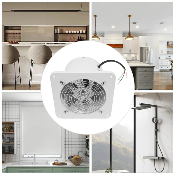 Udsugningsventilator - FD-150 - 40 W - 15 cm - Høj Hastighed - Væg-/Vinduesmontering - Til Badeværelse Køkken Toilet - Hvid