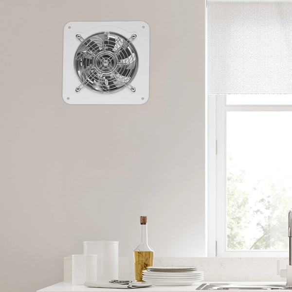 Udsugningsventilator - FD-150 - 40 W - 15 cm - Høj Hastighed - Væg-/Vinduesmontering - Til Badeværelse Køkken Toilet - Hvid