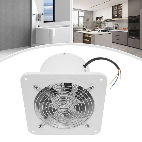 Udsugningsventilator - FD-150 - 40 W - 15 cm - Høj Hastighed - Væg-/Vinduesmontering - Til Badeværelse Køkken Toilet - Hvid