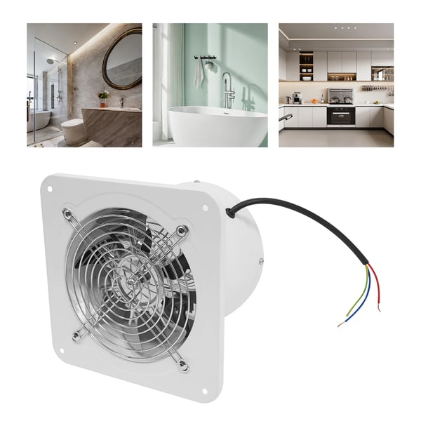 Udsugningsventilator - FD-150 - 40 W - 15 cm - Høj Hastighed - Væg-/Vinduesmontering - Til Badeværelse Køkken Toilet - Hvid
