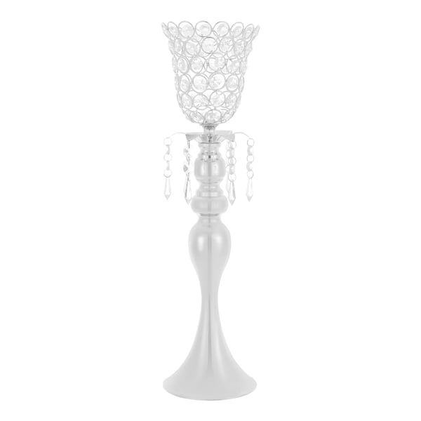 Kukkateline häihin - Pöytäteline/Centerpiece - 6 kpl - 49 cm Korkeat - Pöytäkoristeisiin - Hopea