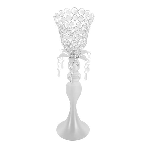 Blomsterstandere til bryllup - Bordvase/Centerpiece - 6-pak - 49 cm Høje - Til Borddekoration - Sølv