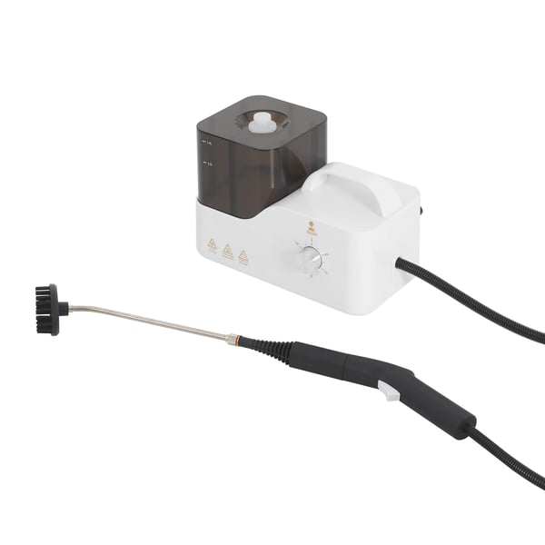 Ångrengörare - Handhållen ångtvätt - 1,4 l tank - 2600 W - 220 V - Högtryck - Hög temperatur - EU-kontakt - Vit