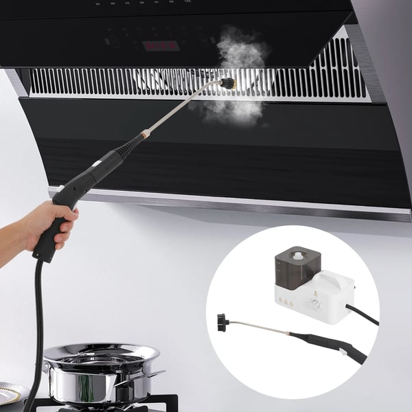 Damprenser - Håndholdt model - 1,4 l beholder - 2600 W - 220 V - Højtryk - Høj temperatur - EU-stik - Hvid