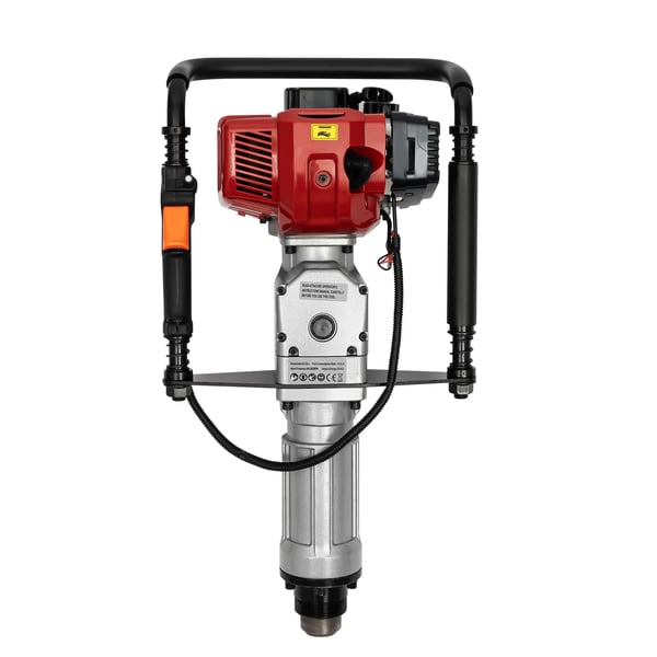Stolpslagare Bensin - 52 cm³ 2-takt Pålmaskin - Slagtakt 1300–3000/min - Slagenergi 20–55 J - Effekt 1900 W 6500 varv/min - Luftkyld Encylindrig