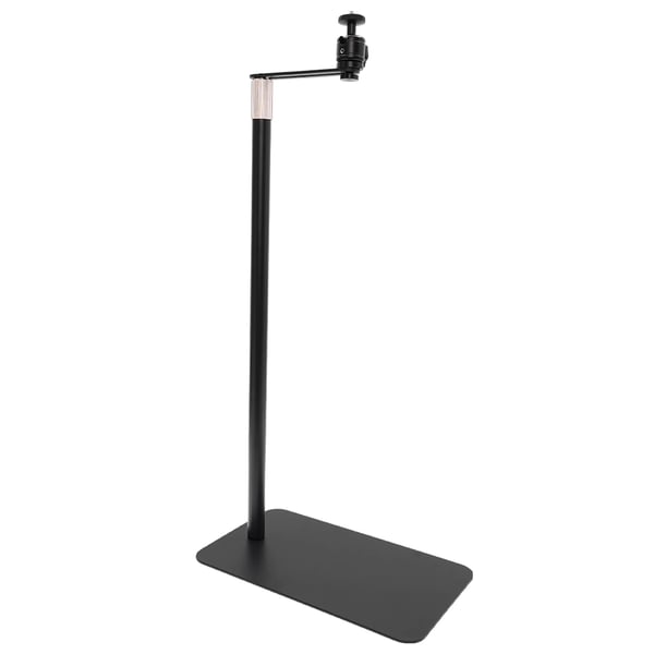 Projektorstativ - Golvstativ - Höjdjusterbart 60–120 cm - Roterande hållare - För 6,35 mm skruv - Stål, bas 34×20 cm - Svart