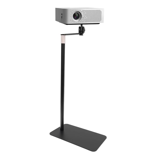Projektorstativ - Golvstativ - Höjdjusterbart 60–120 cm - Roterande hållare - För 6,35 mm skruv - Stål, bas 34×20 cm - Svart