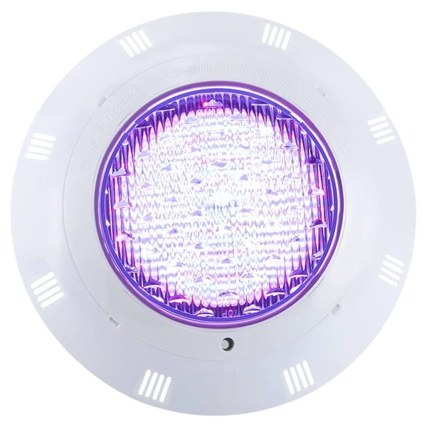 LED poollampe - Nedsænkelig - Spænding 12 V - Effekt 36 W 2500 lm 360 LED - Diameter 29,5 cm - IP68 Vandtæt - Kabel 1,5 m - Hvid