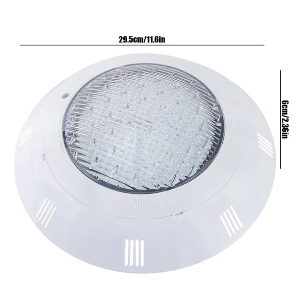 LED poollampe - Nedsænkelig - Spænding 12 V - Effekt 36 W 2500 lm 360 LED - Diameter 29,5 cm - IP68 Vandtæt - Kabel 1,5 m - Hvid