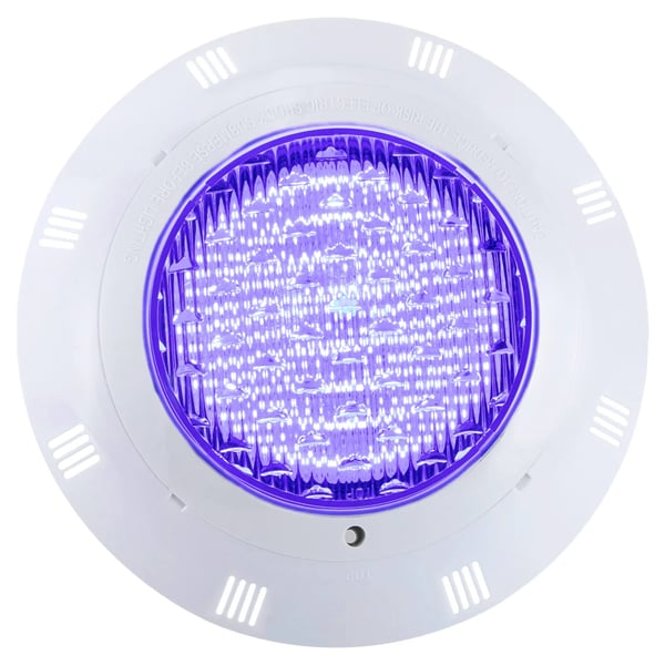 LED poollampe - Nedsænkelig - Spænding 12 V - Effekt 36 W 2500 lm 360 LED - Diameter 29,5 cm - IP68 Vandtæt - Kabel 1,5 m - Hvid