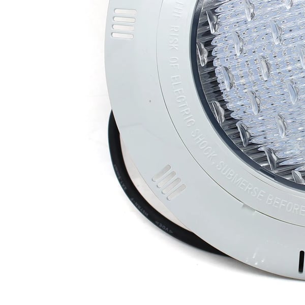 LED poollampe - Nedsænkelig - Spænding 12 V - Effekt 36 W 2500 lm 360 LED - Diameter 29,5 cm - IP68 Vandtæt - Kabel 1,5 m - Hvid