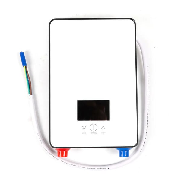 Vandvarmer - Gennemstrømsmodel 6500 W - Touch-styring - Øjeblikkeligt varmt vand - Kompakt design - Sikker og holdbar - Hvid