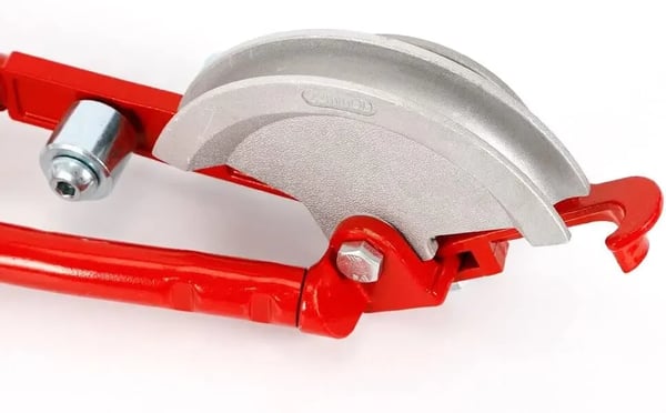 Rørbukketang - Manuel rørbukker - 15/22 mm kapacitet - 2 metaltrykvalser - Støbejern - Robust - Rød