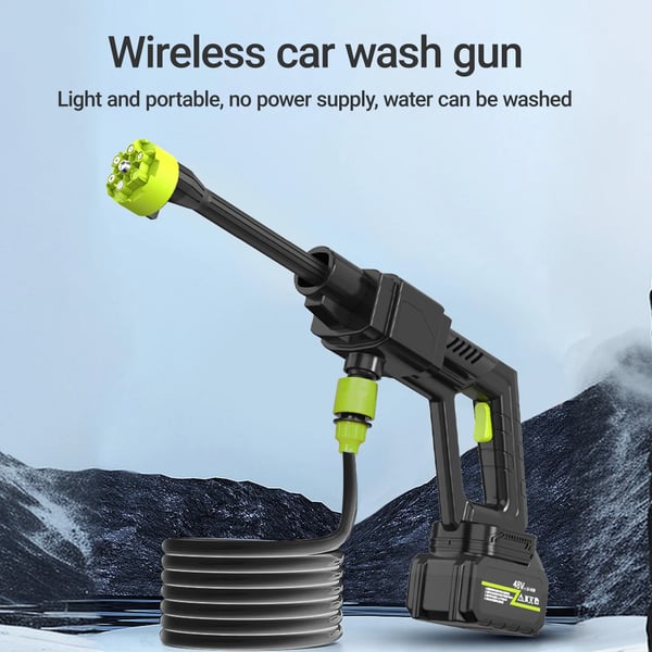 Akkukäyttöinen painepesuri - Käsimalli 300 W - 6-in-1 suutin - UK-pistoke - Ilman akkua - Auton pesu