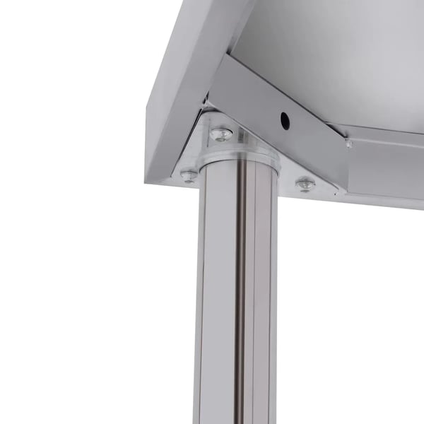 Arbejdsbord i rustfrit stål - Catering køkkenbord - 76 x 60 x 85 cm - Maks. belastning 300 kg - Med hjul - Sølv