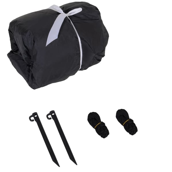 Uppblåsbar jultomte - Juldekoration - Med lampor - Inbyggd fläkt - Mått 148x85x240 cm - Nylon - EU-nätadapter - CE-godkänd - Röd