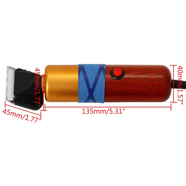Elektrisk dyreklipper - Klippemaskine/Trimmer - 200 W - 100–240 V - Til får, ged, hund, kanin - Træ - Multifarvet