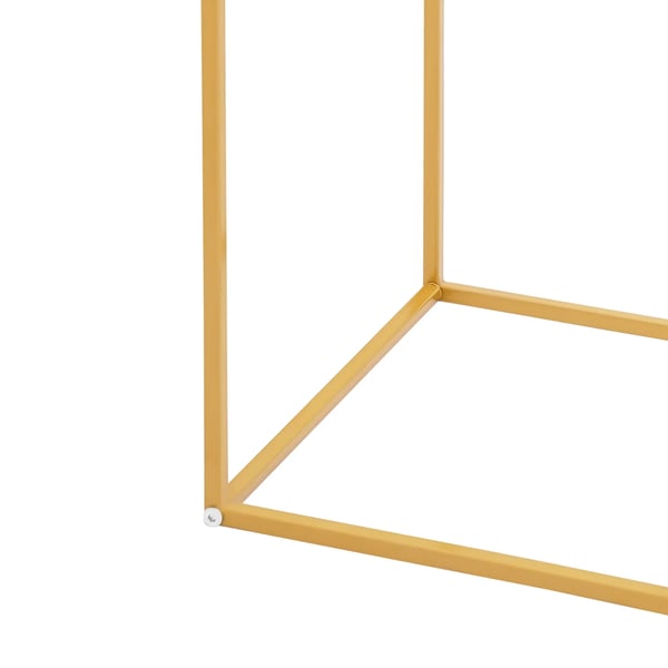 Blomsterställ för Bröllop - Rektangulär Geometrisk Metallställning - 10-Pack - 30×30×80 cm - Storlek L - Guld