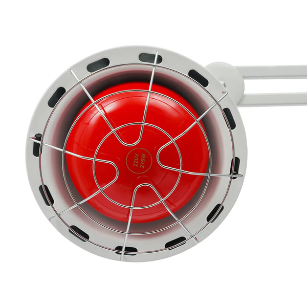 Infrarød lampe - Rødt lys terapilampe - 275 W - Justerbar temperatur - Timer - Smertelindring - Hvid