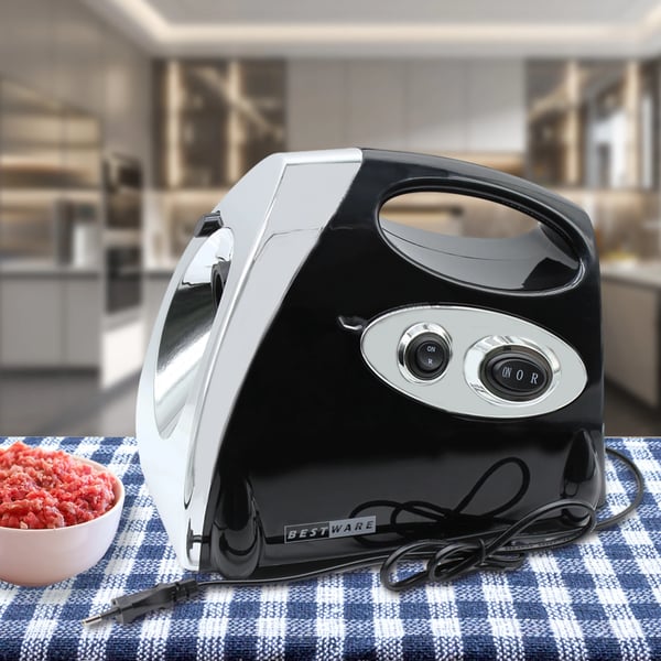 Elektrisk kødhakker - Kødhakker & pølsestopper - 800 W kobbermotor - 304 rustfrit stål - 220 V - EU-stik - 190 omdr./min - Sort