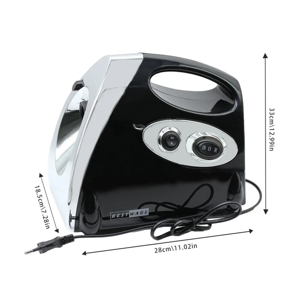 Elektrisk kødhakker - Kødhakker & pølsestopper - 800 W kobbermotor - 304 rustfrit stål - 220 V - EU-stik - 190 omdr./min - Sort