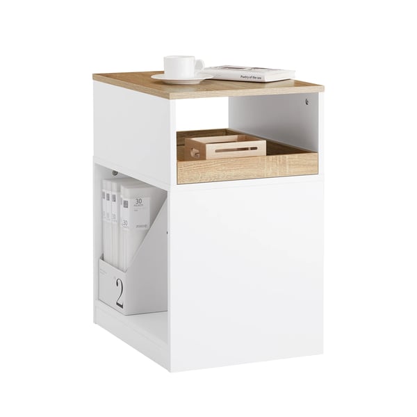 Rullecontainer til kontor - Arkivskab - 3 skuffer - Med hjul - 40×65×50 cm - Samling kræves - Hvid