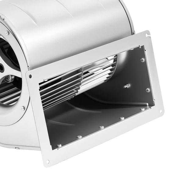 Centrifugalblæser/Radialblæser - Kedelblæser - 150 W 220 V - 840 m³/h - 1300 omdr./min - Rund - Til udendørs brændefyr - Sølv