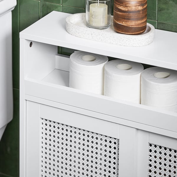 Smal nicheopbevaring på hjul - BZR119-W - Bredde 20 cm - Rullende køkkenvogn/hylde - Opbevaring af toiletpapir - Hvid