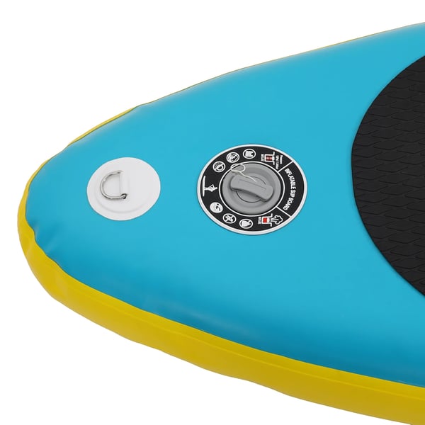 Ilmatäytteinen SUP-setti - SUP-lauta Paddle Board - 305×76×10 cm - Liukumaton Kansi - 150 kg Kantavuus - 12–15 PSI - Pumppu, Mela, Evä - Keltainen