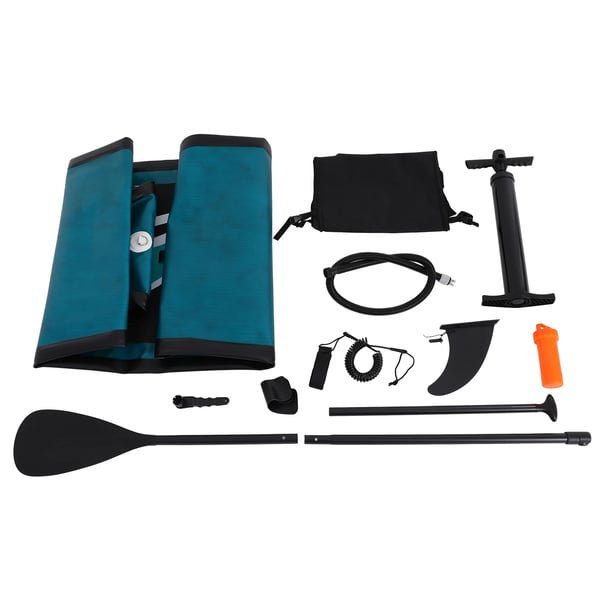 Ilmatäytteinen SUP-setti - SUP-lauta Paddle Board - 305×76×10 cm - Liukumaton Kansi - 150 kg Kantavuus - 12–15 PSI - Pumppu, Mela, Evä - Keltainen